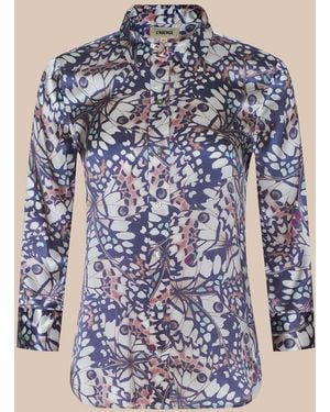 L'Agence Dani Silk Blouse Top - Natural