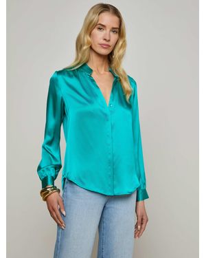L'Agence 'Agence Bianca Blouse Top - Blue