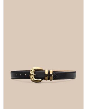 L'Agence Yarros Leather Belt - Natural
