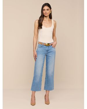 L'Agence Wanda Cropped Wide-Leg Jean - Bleu