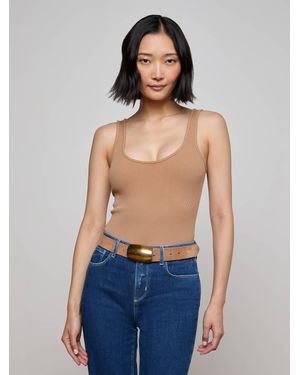 L'Agence Nica Scoopneck Bodysuit - Blue