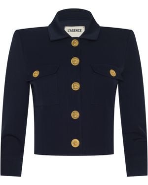 L'Agence Kumi Cropped Jacket - Blue