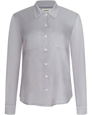L'Agence Chemise En Lin Isla, Étain Clair - Gris