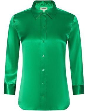 L'Agence 'Agence Dani Silk Blouse Top - Green