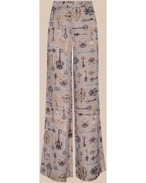 L'Agence Pilar Wide-Leg Trousers - Natural