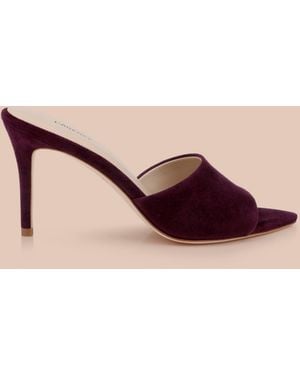L'Agence Lolita Suede Open-Toe Mule - Natural