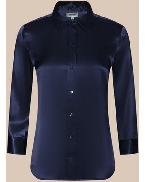 L'Agence Dani Silk Blouse - Blue