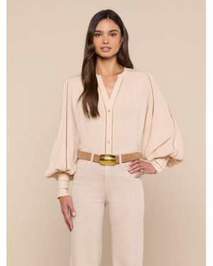 L'Agence Kiera Blouse Top - Natural