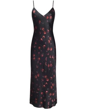 L'Agence Seridie Silk Slip Dress - Black