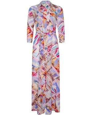 L'Agence 'Agence Cameron Silk Shirt Dress - Red
