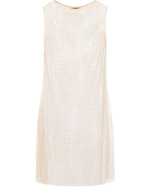 L'Agence Angela Mesh Cover-up Dress - White