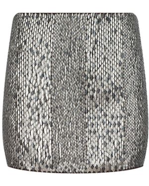 L'Agence Dion Sequin Mini Skirt - Natural
