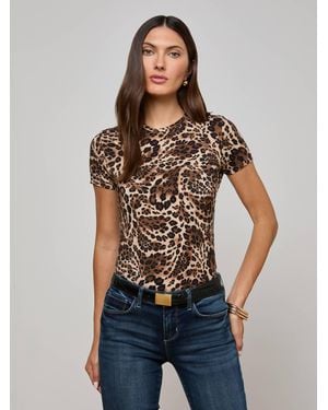L'Agence Ressi Fitted T-Shirt - Blue