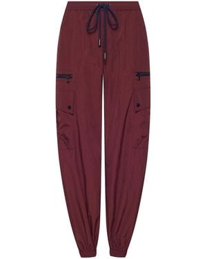 L'Agence Monrose Nylon Jogger Trousers - Red