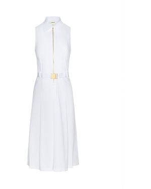 L'Agence Kylo Poplin Shirt Dress - White