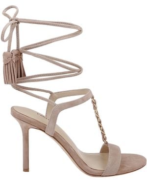 L'Agence Bond Suede Sandal - Natural