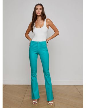 L'Agence Marty Coated Flare Jean - Blue