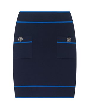 L'Agence Cecilia Knit Mini Skirt - Blue