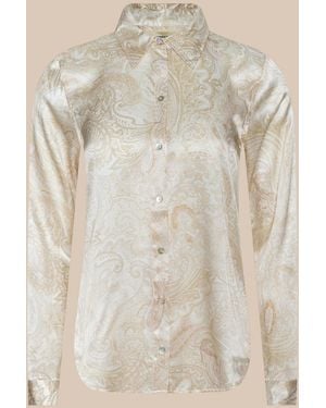 L'Agence Tyler Silk Blouse Top - Blue