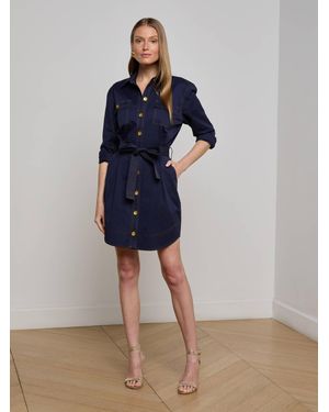 L'Agence Velma Shirt Dress - Blue