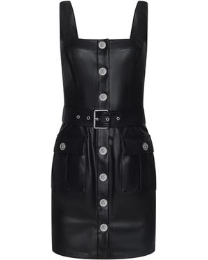 L'Agence Midy Vegan Leather Dress - Black