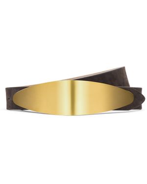L'Agence 'Agence Maroux Leather Belt - Metallic