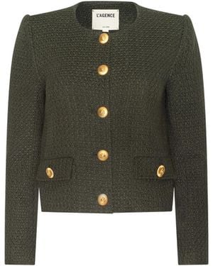 L'Agence Zell Tweed Jacket - Green