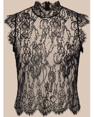 L'Agence Tours Lace Top - Black