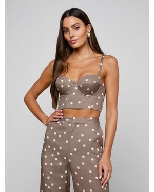 L'Agence Top Bustier Sonya, Cardamome/Motif À Pois Écru - Multicolore