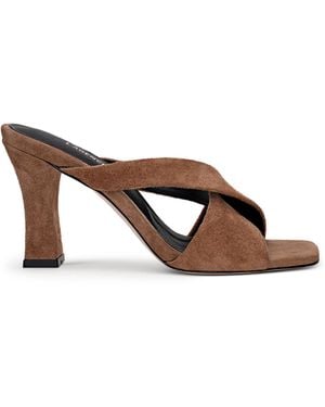 L'Agence Mirabelle Suede Sandal - Brown