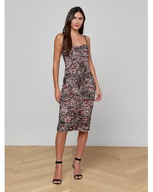 L'Agence Caprice Midi Dress - Multicolor