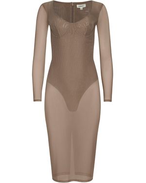 L'Agence Sorella Mesh Midi Dress - Multicolor