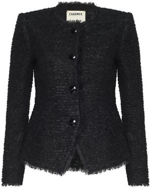 L'Agence Nerina Tweed Blazer - Black