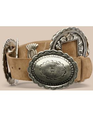 L'Agence Austin Suede Belt - Natural
