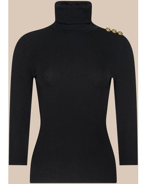 L'Agence Aja Turtleneck - Black