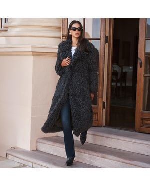 L'Agence Lizbeth Faux Fur Jacket - Blue