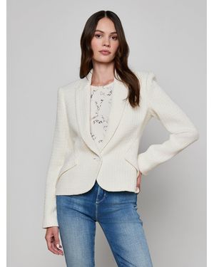 L'Agence Jennah Tweed Blazer - White