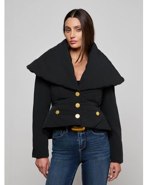 L'Agence Pippa High Collar Jacket - Black