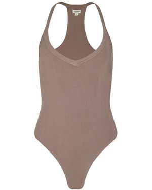 L'Agence Wrenna Racerback Bodysuit - Natural