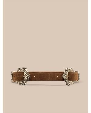 L'Agence Chayenne Suede Belt - Natural