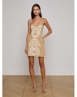 L'Agence Betania Jacquard Mini Dress - Natural