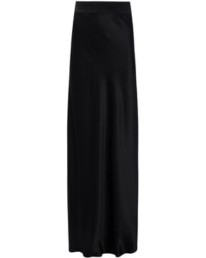 L'Agence Ryker Waistband Silk Skirt - Black
