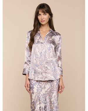 L'Agence Dani Silk Blouse Top - Neutre