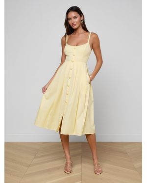 L'Agence Reanne Midi Dress - Natural