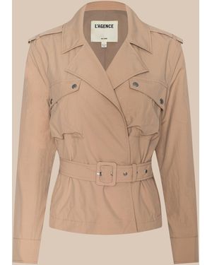 L'Agence Calida Windbreaker Trench - Natural