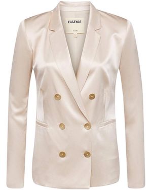 L'Agence Colin Silk Blazer - Natural