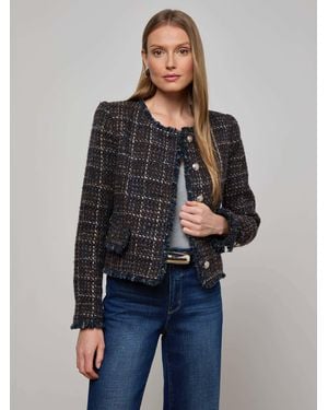 L'Agence Zaya Tweed Jacket - Blue