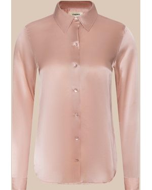 L'Agence Tyler Silk Blouse Top - Blue