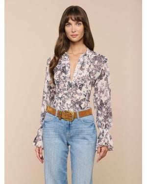 L'Agence Eunice Blouse Top - Bleu