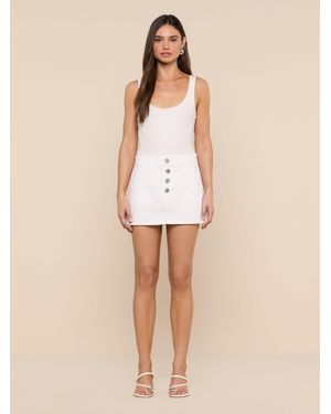 L'Agence Solene Jean Mini Skirt - Natural